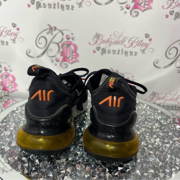 NIKE AIR MAX 270 ESS "COSMIC CLAY" (GS) (DQ0968 001) TRAINERS black orange 🍊 - Picture 4 of 12